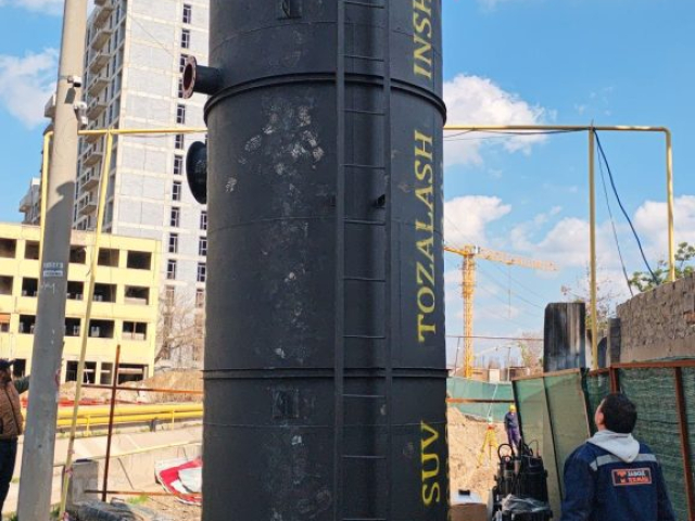 КНС SUV TOZALASH INSHOOTI от завода TEHMASH на стройплощадке